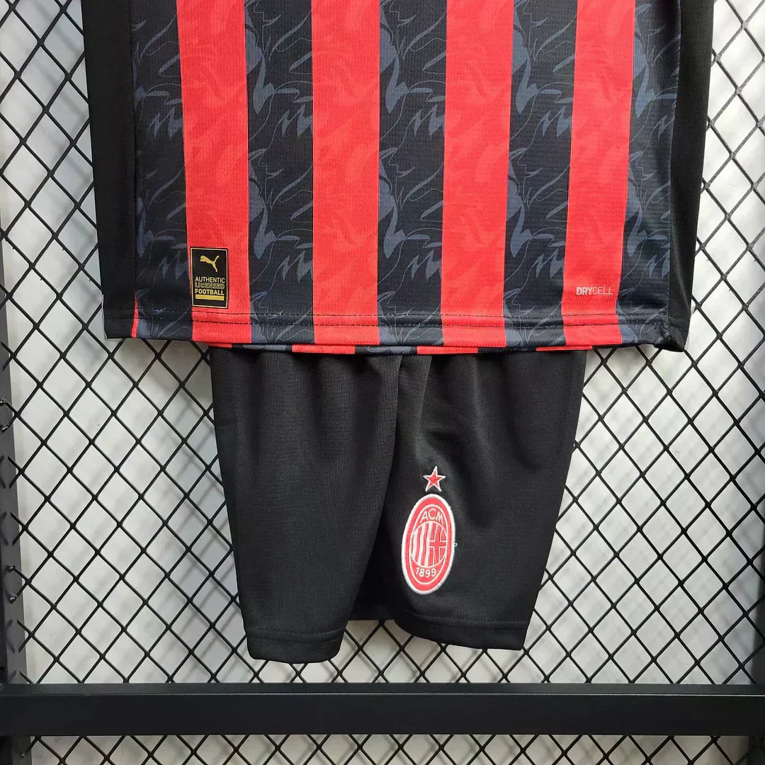2025/2026 AC Milan Local Kit Talla Niño