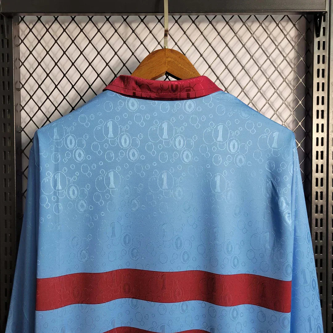 1995-1996 Retro West Ham United Visitante Manga Larga