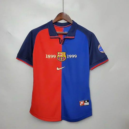1999-2000 Retro Barcelona 100th Aniversario Local