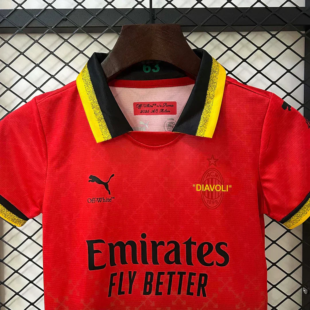 2024/2025 AC Milan X Off White Edición Especial Talla Niño