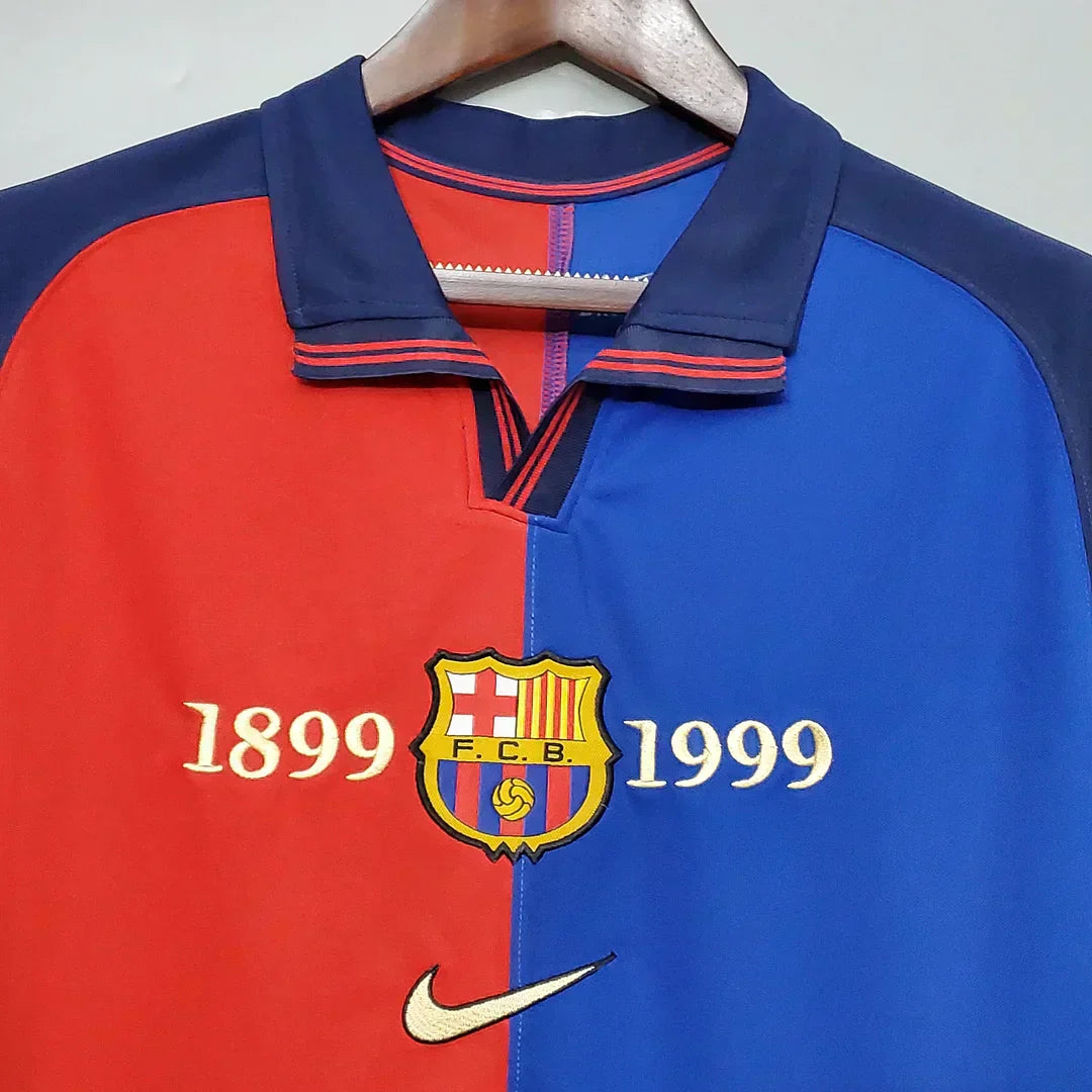 1999-2000 Retro Barcelona 100th Aniversario Local