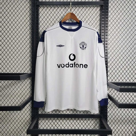 2000/2001 Retro Manchester United Visitante Manga Larga