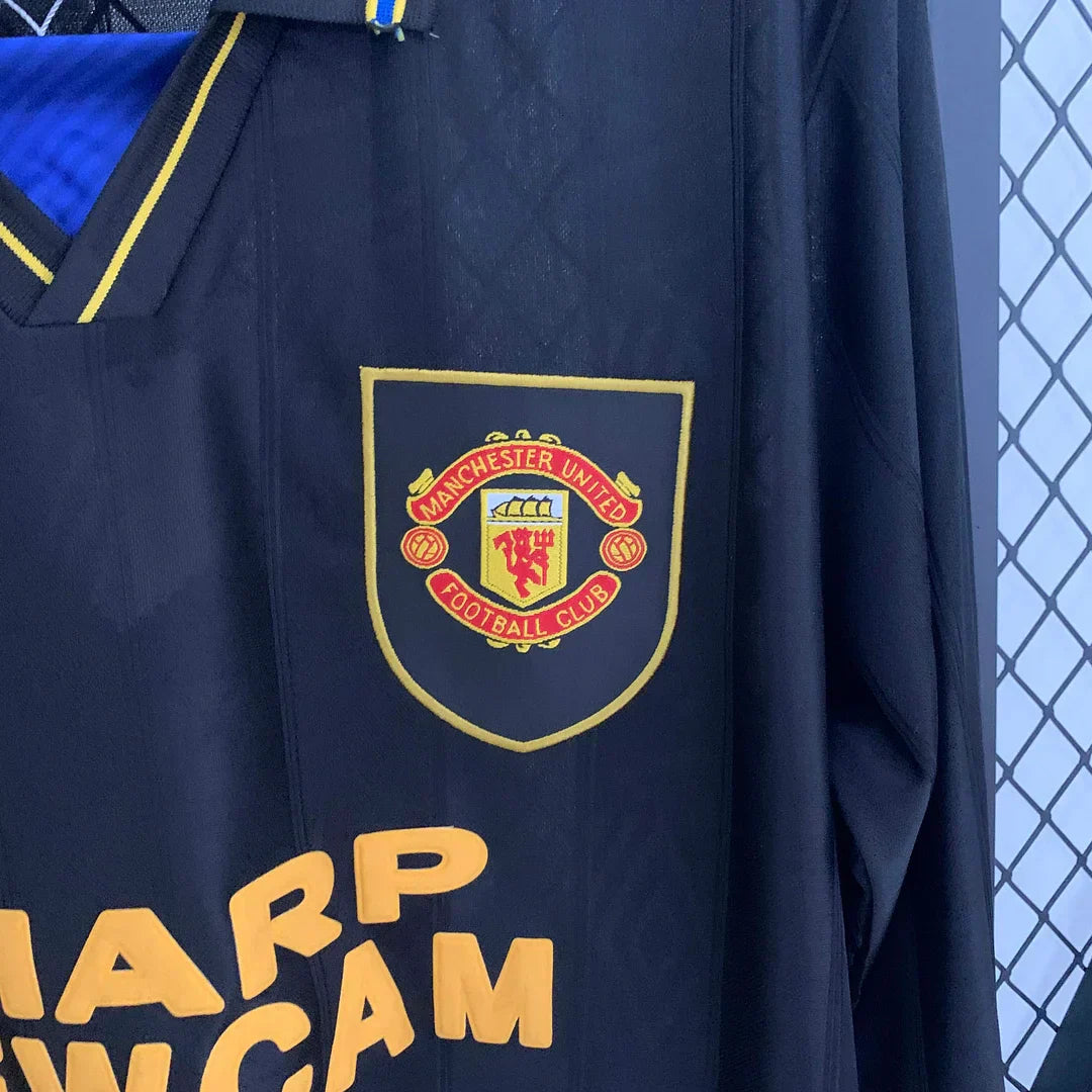 1993/1995 Retro Manchester United Visitante Manga Larga