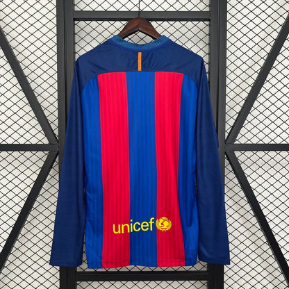 2016/2017 Retro Barcelona Local Manga Larga