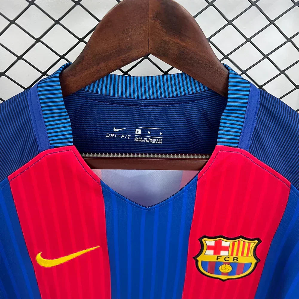 2016/2017 Retro Barcelona Local Manga Larga
